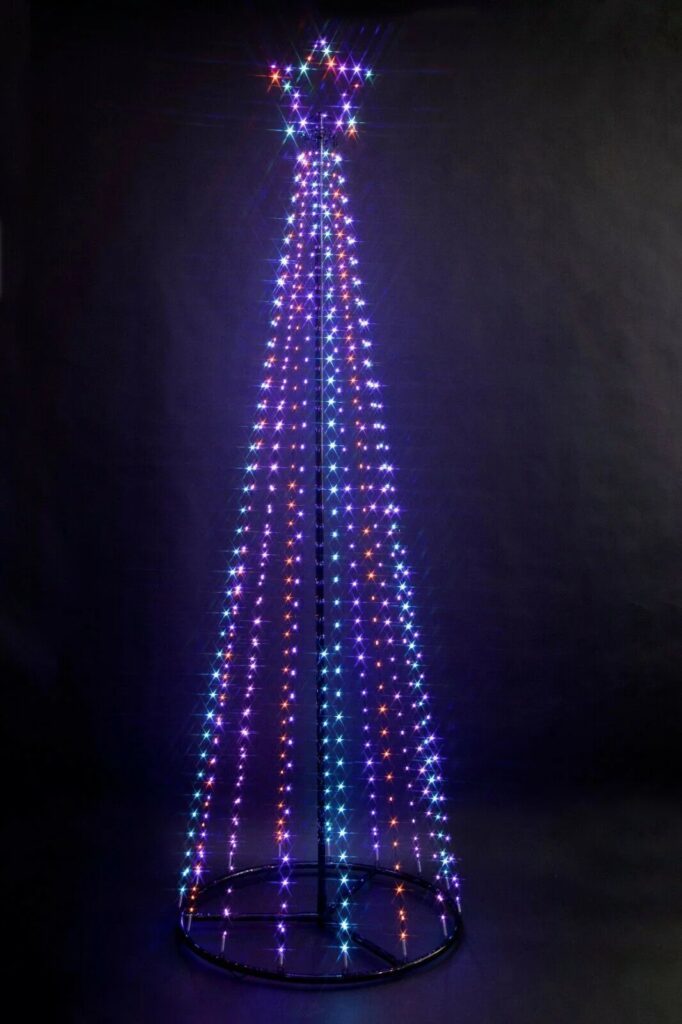 8ft Multicolour Flashing Maypole Christmas Tree 5029936993670 2